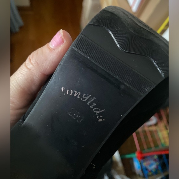 Tonglida-Women's chunky platform boots elegant round heel ankle boots high heels - Picture 13 of 14